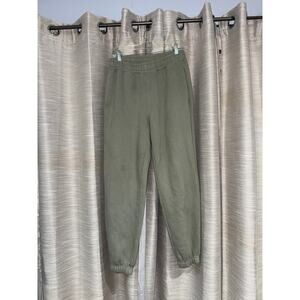 Abercrombie & Fitch olive green fleece joggers size medium